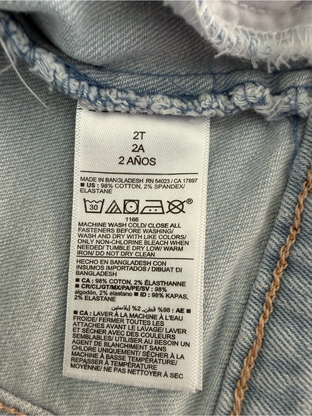 Old Navy Light Wash Denim Jacket for Kids Size 2T - Picture 6 of 7